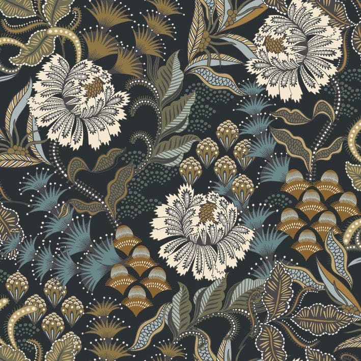 Casadeco - Bloomsbury Noir Reglisse Derby