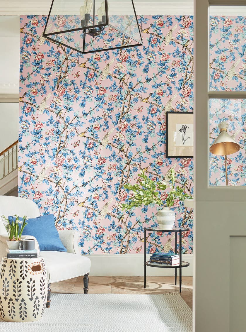 Sanderson - Caverley Rose/French Blue Sanderson One Sixty Wallp