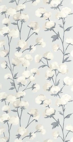 Casadeco - Cotton Flower Bleu Acier Soliflore