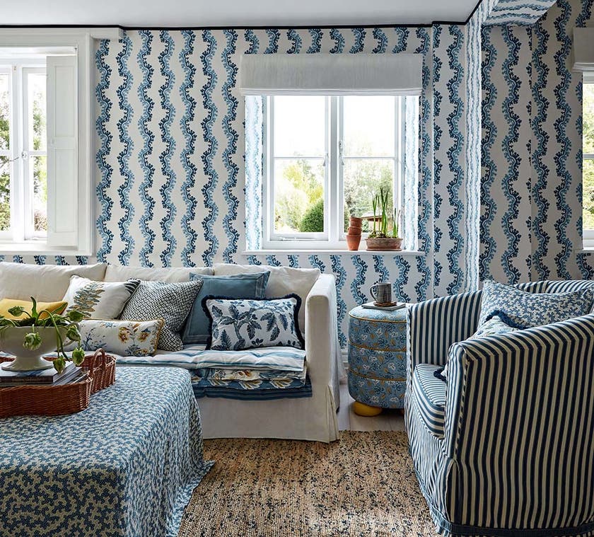 Sanderson - Oxbow Indigo Arboretum Wallpapers