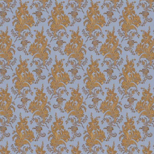 Lim & Handtryck - Liljor - Blå/Gul x122-40