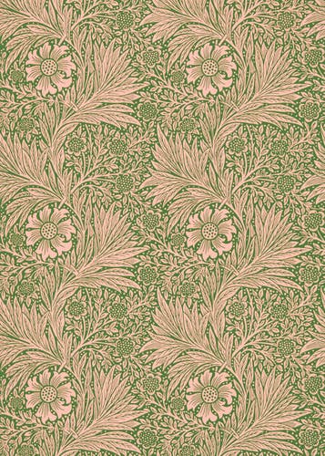 Morris & Co - Marigold Pink/Olive Queen Square Wallpapers