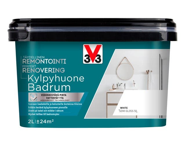 Perfekt Renovering Badrum 0.75L White