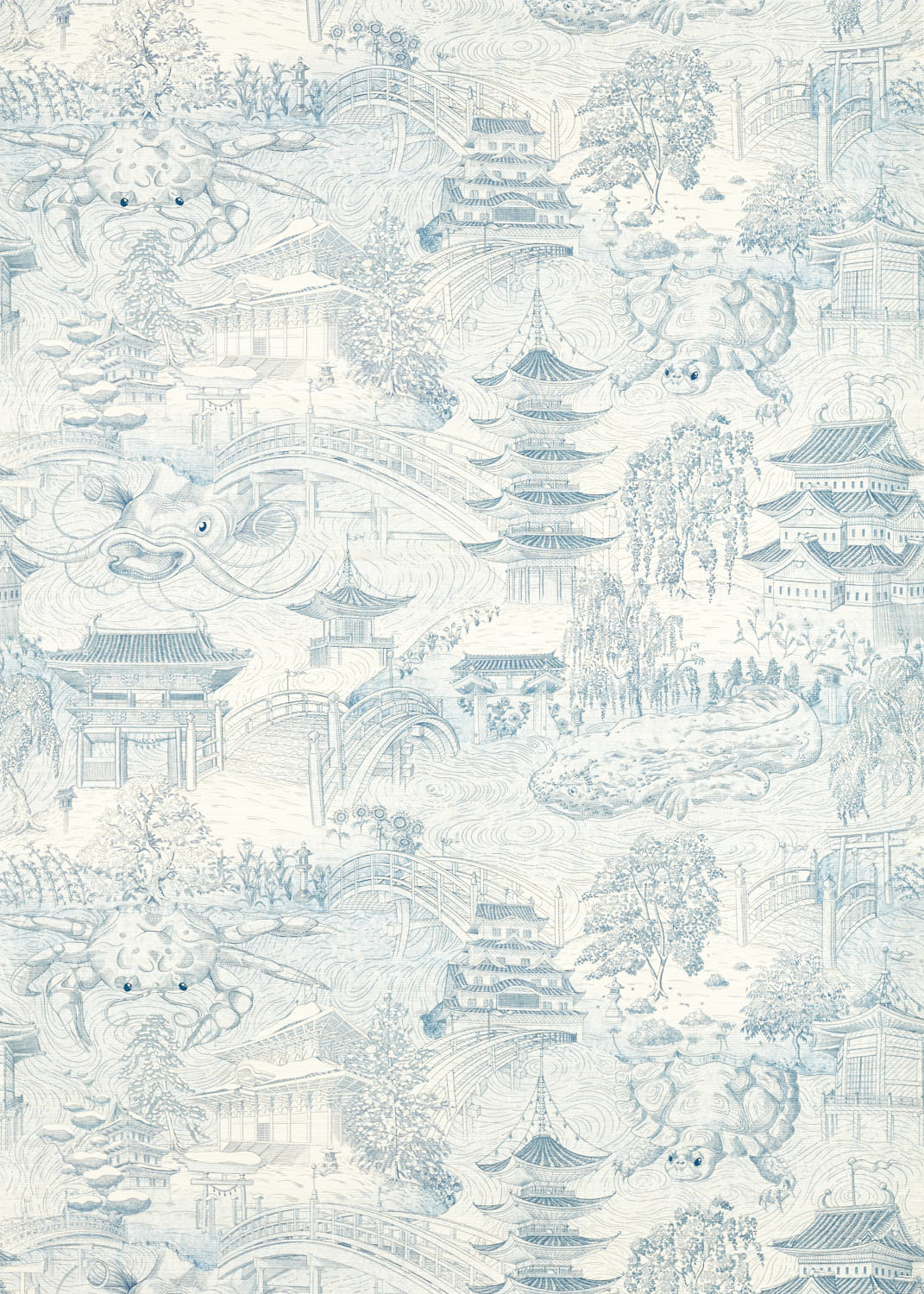 Zoffany - Eastern Palace Indigo Kensington Walk Wallpaper