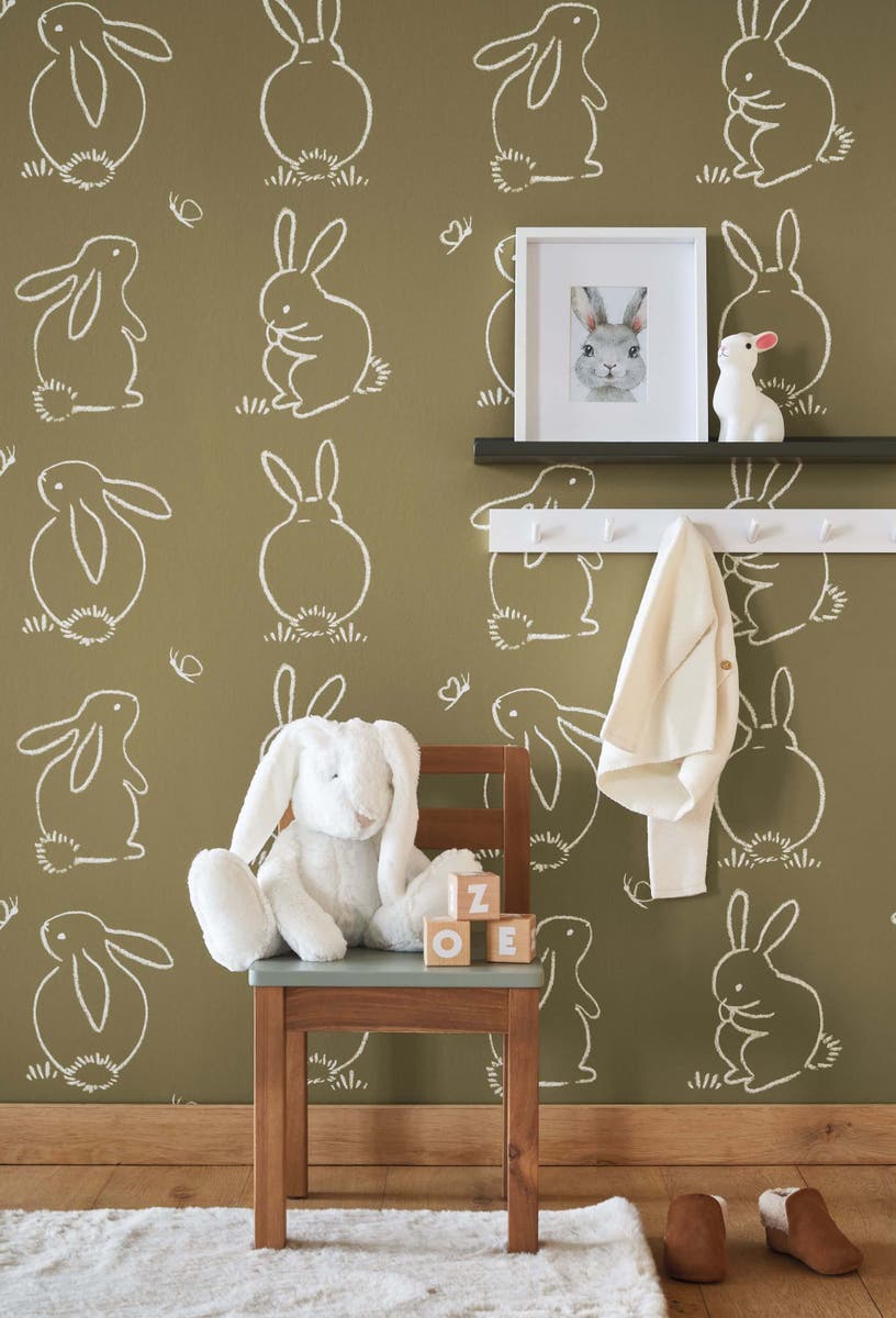 Casadeco - Funny Bunny Vert Kaki Once Upon A Time