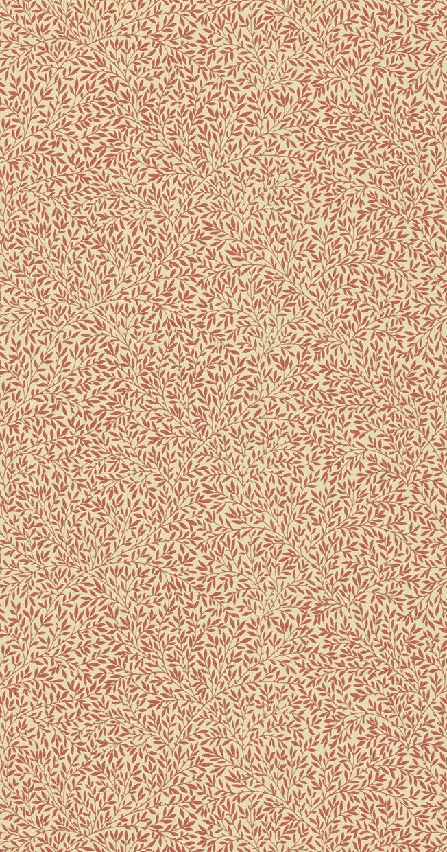 Morris & Co - Standen Beige/Brick Red Morris and Friends Wallpa