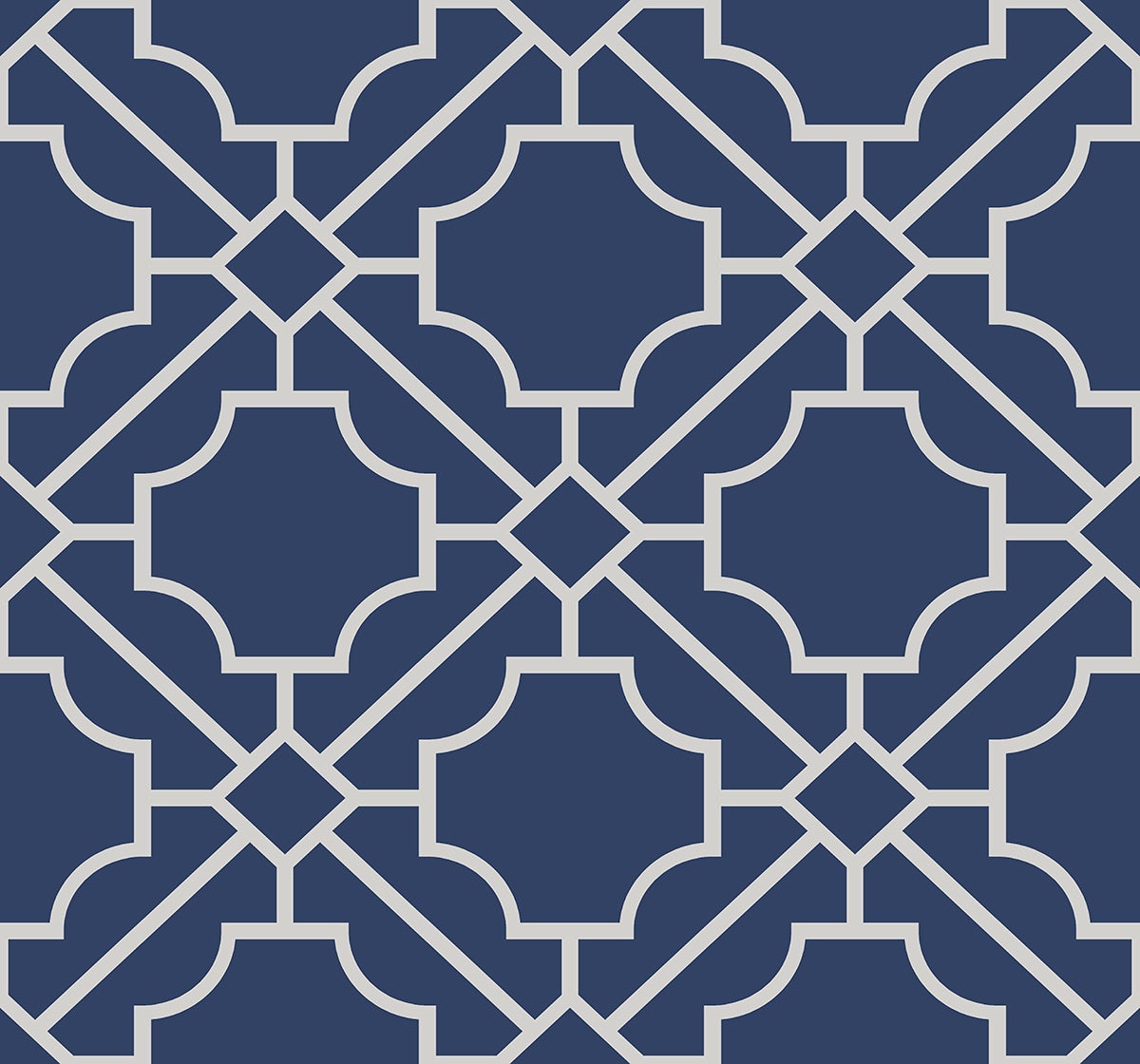 Carma - Navy, Grey & White