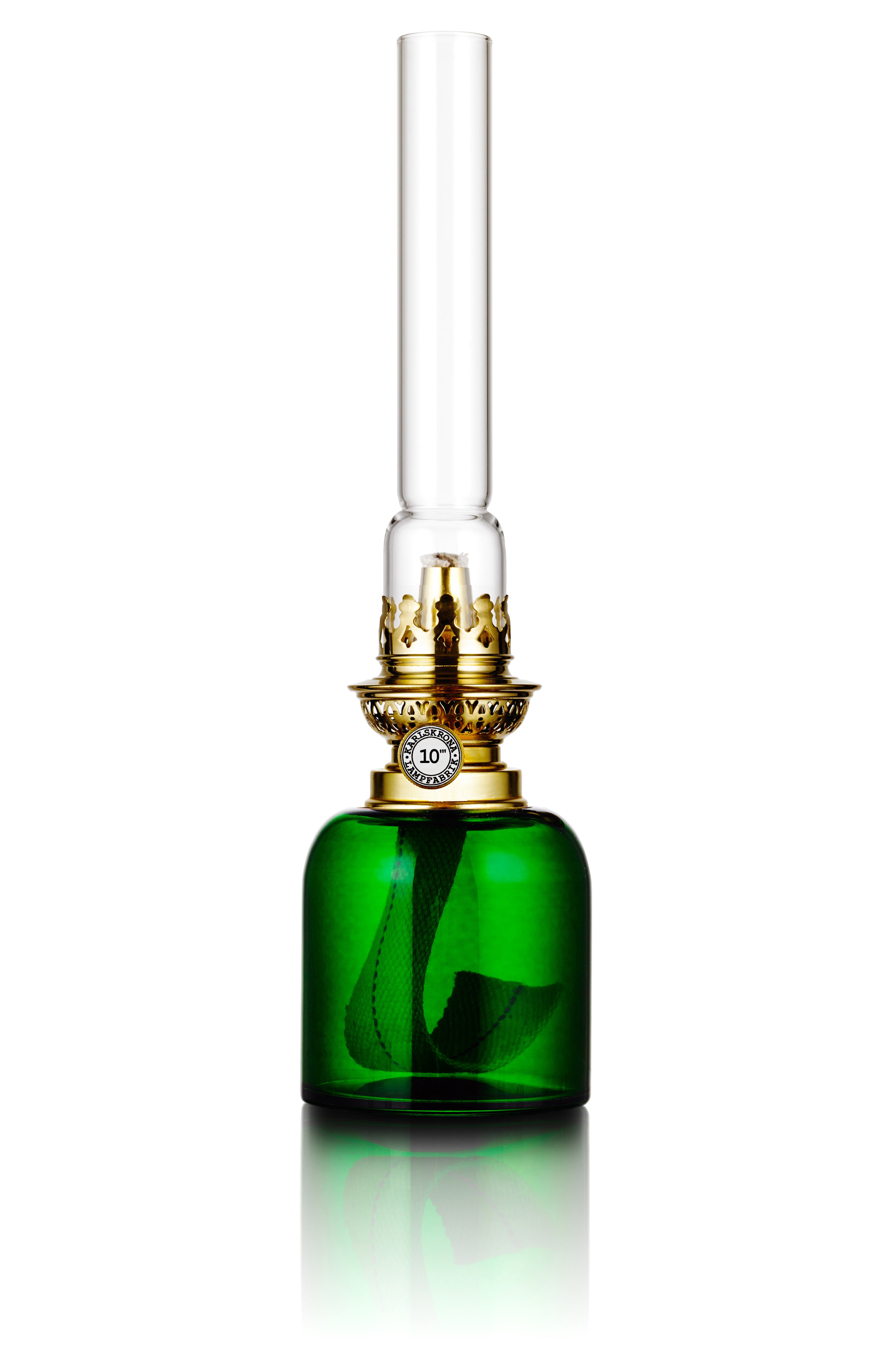 Skeppsholmen Fotogenljusstake 35 cm - Buteljgrön / Mässing