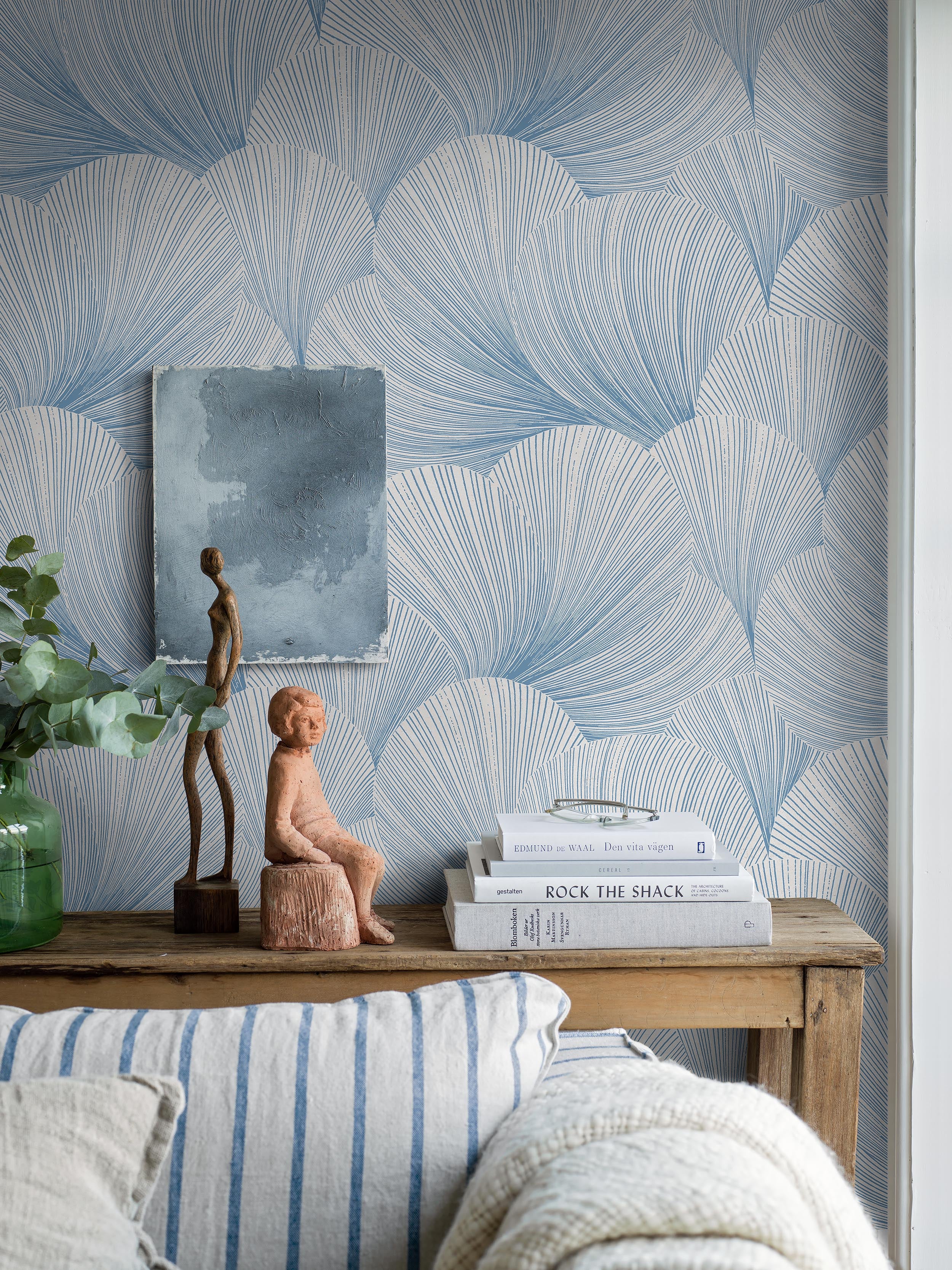 Boråstapeter - Mirage - Blue & White