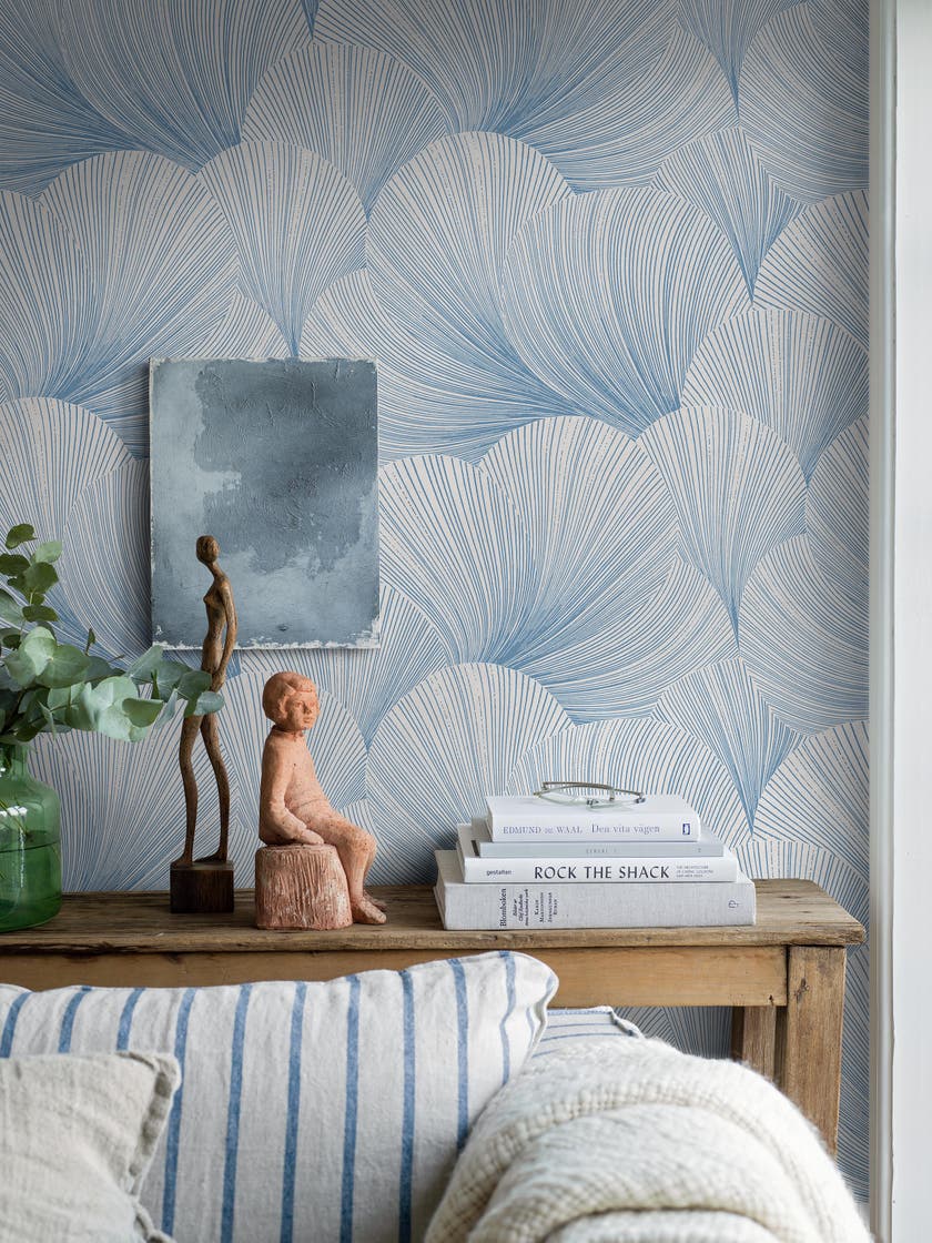 Boråstapeter - Mirage - Blue & White