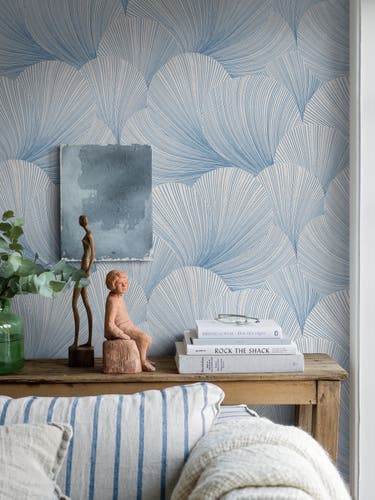 Boråstapeter - Mirage - Blue & White