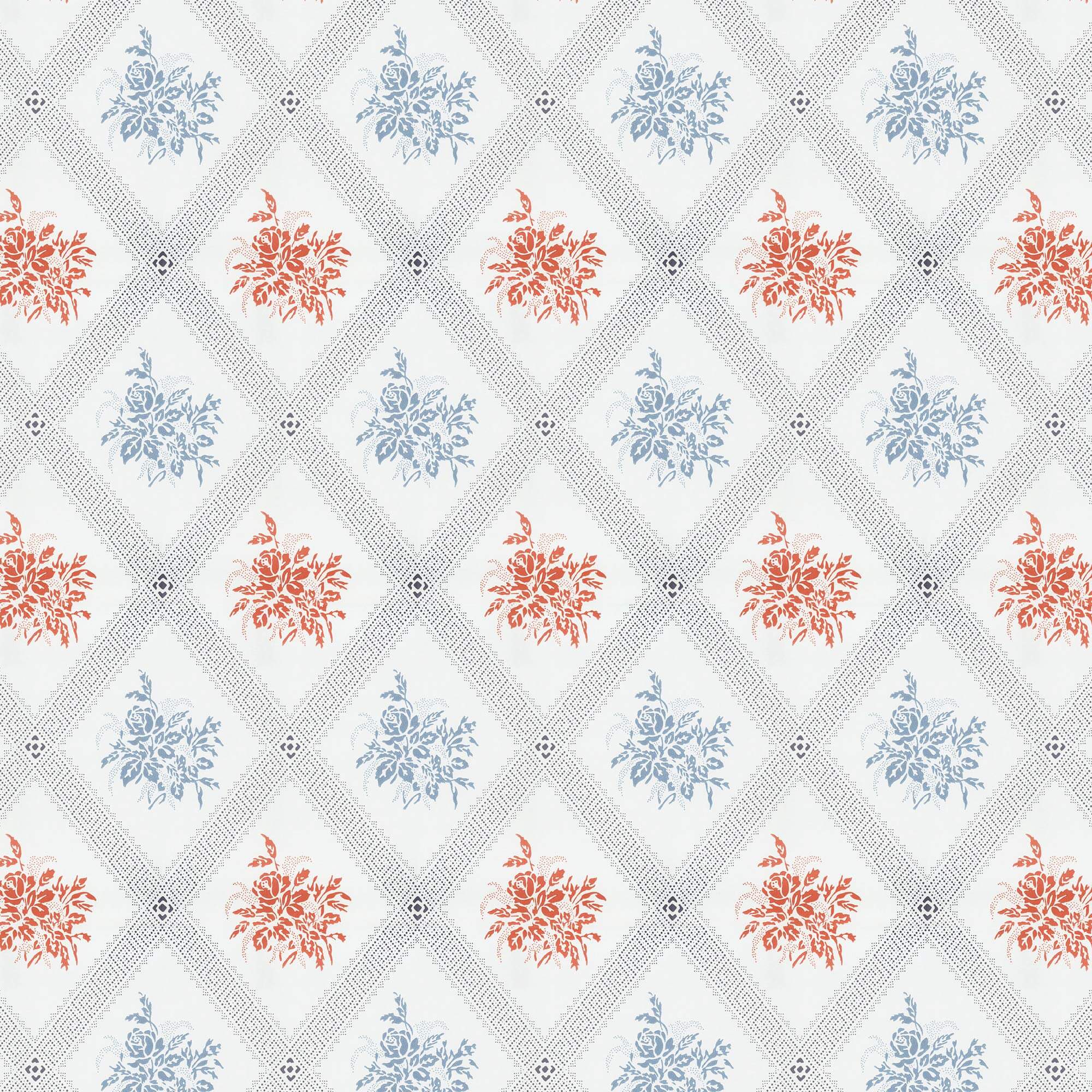 Lim & Handtryck - Karoline - Ljusblå/röd K12-30