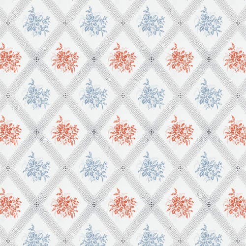 Lim & Handtryck - Karoline - Ljusblå/röd K12-30