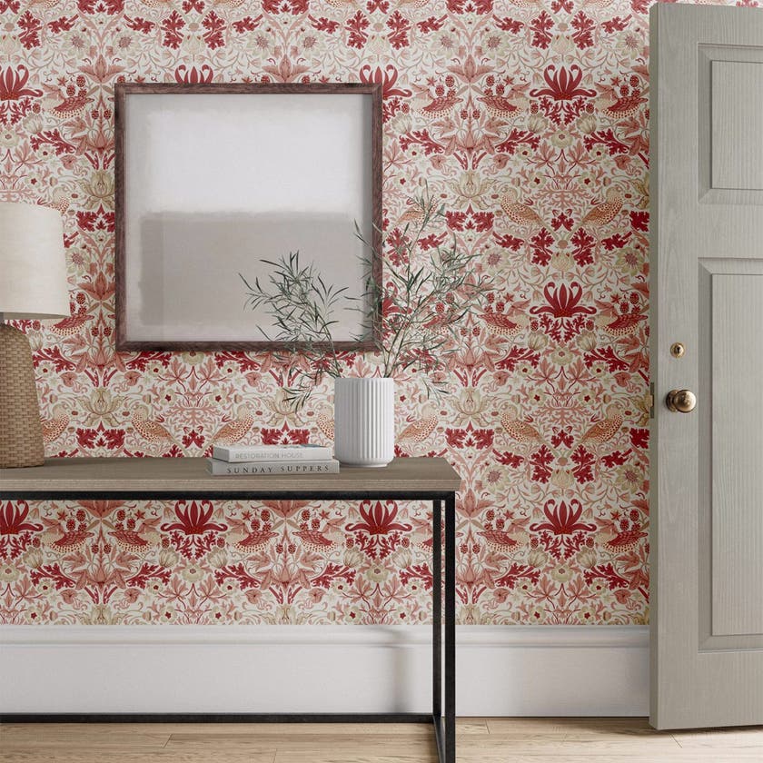 Morris & Co - Simply Strawberry Thief M Simply Morris Wallpapers