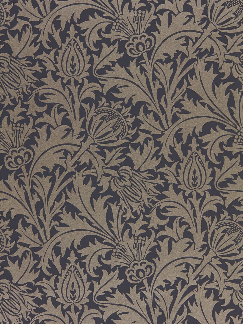 Morris & Co - Pure Thistle Black Ink Pure Morris North Wallpap