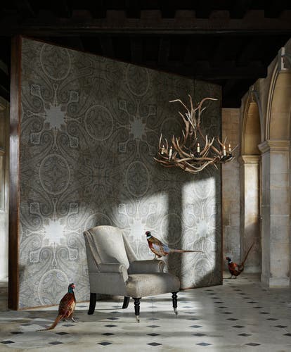 Zoffany - Elswick Paisley Blue Umbe Cotswolds Manor Wallpaper