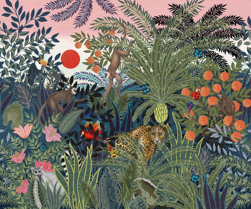 Boråstapeter - Jungle Wall Animals