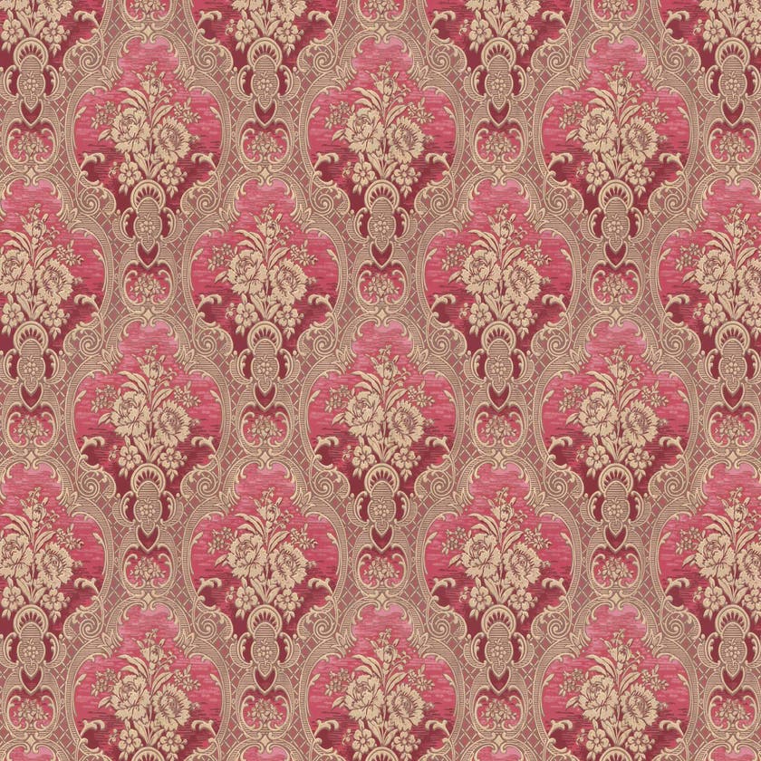 Lim & Handtryck - Nilsagården - Röd/Guld x136-33