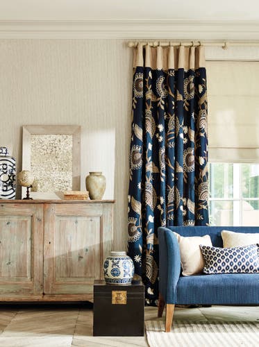 Sanderson - Caspian Strie Taupe Littlemore Wallpapers