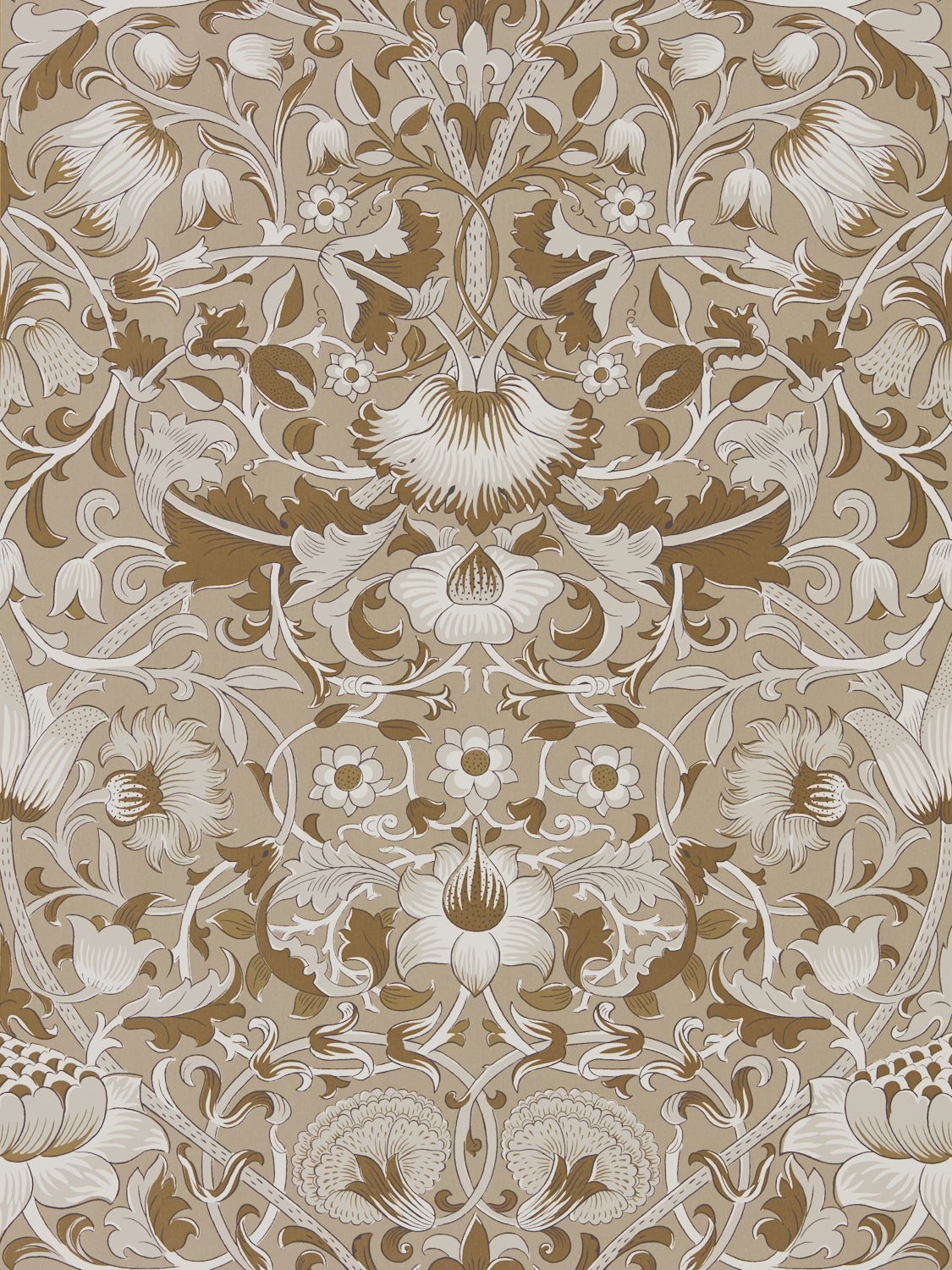 Morris & Co - Pure Lodden Gilver/Gold Morris Pure Wallpapers