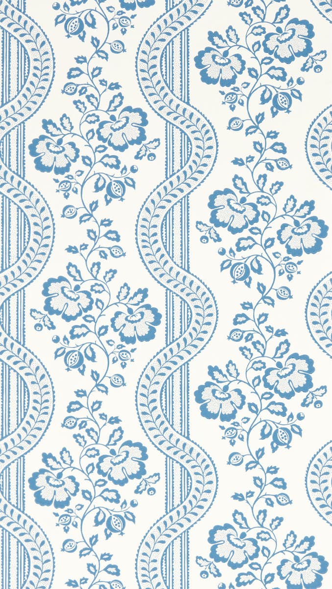 Sanderson - Aubrey Pottery Blue Country Woodland Wallcove