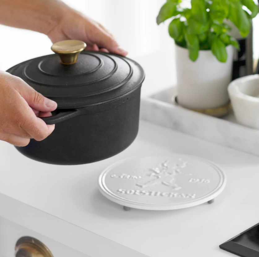 Grytunderlägg Gjutjärn Ø 19 cm Vit