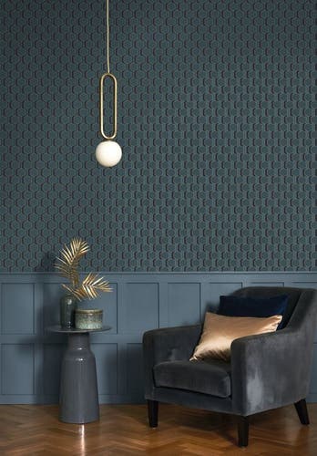 Casadeco - Hamilton Bleu Paon Derby