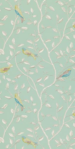 Sanderson - Finches Duck Egg Sanderson One Sixty Wallp