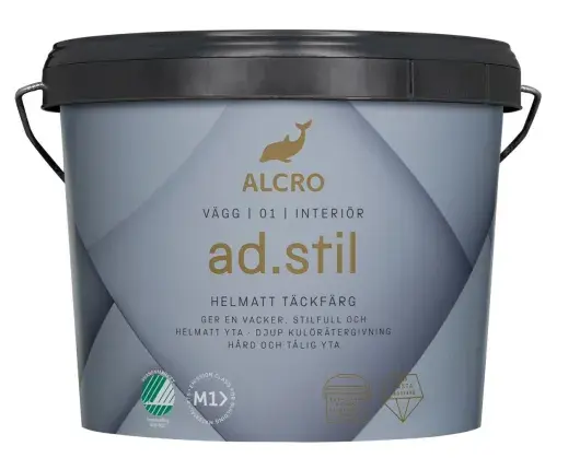 ad.stil Helmatt Väggfärg - 1L - Valfri mörk kulör (Outlet)