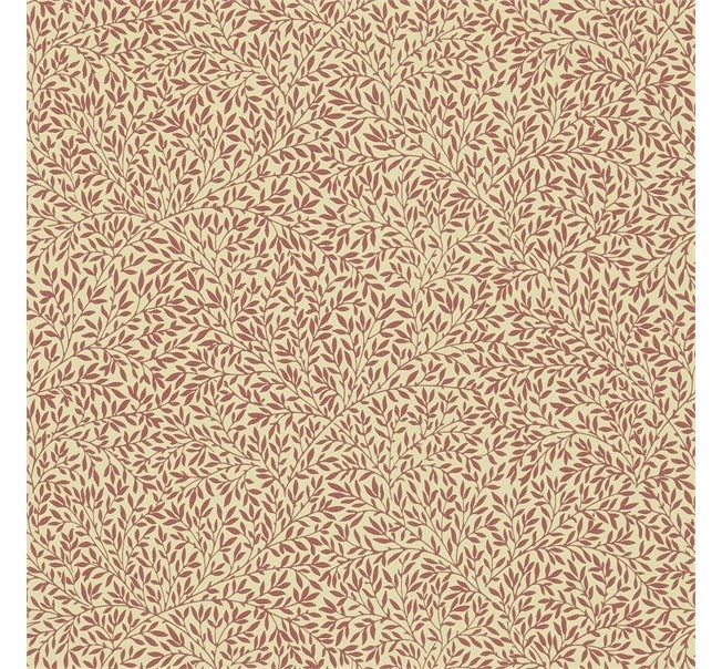 Morris & Co - Standen Beige/Brick Red Morris and Friends Wallpa