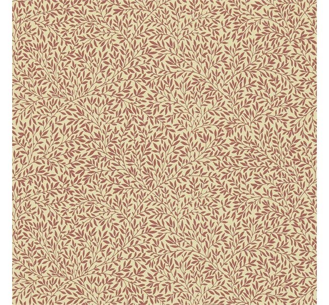 Morris & Co - Standen Beige/Brick Red Morris and Friends Wallpa