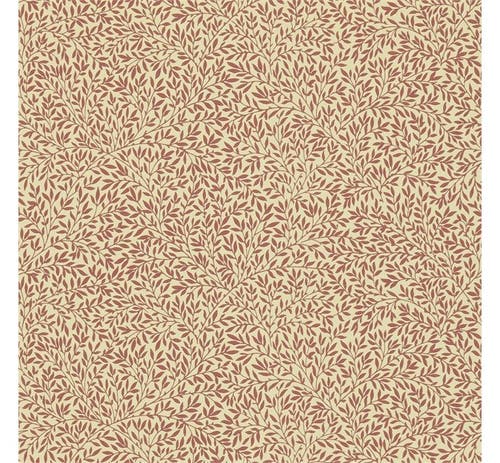 Morris & Co - Standen Beige/Brick Red Morris and Friends Wallpa