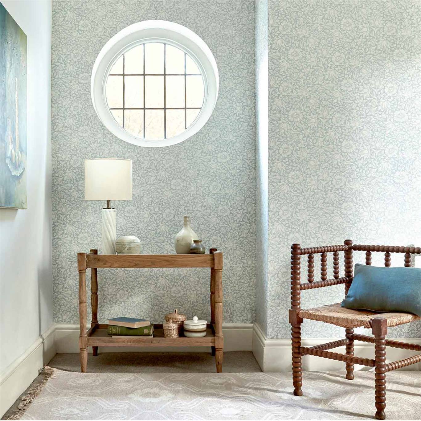 Morris & Co - Mallow Chalk Duck Egg Melsetter Wallpapers