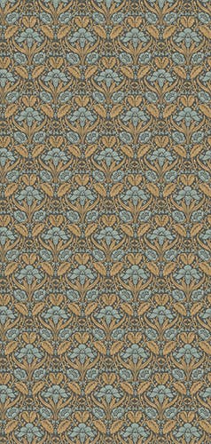 GP&J Baker - Brantwood Iris Meadow Aqua Ochre BW45101-6