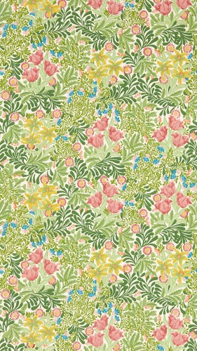 Morris & Co - Bower Boughs Green/Rose Emery Walkers House Wall