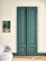 Checks Border Vert Amande