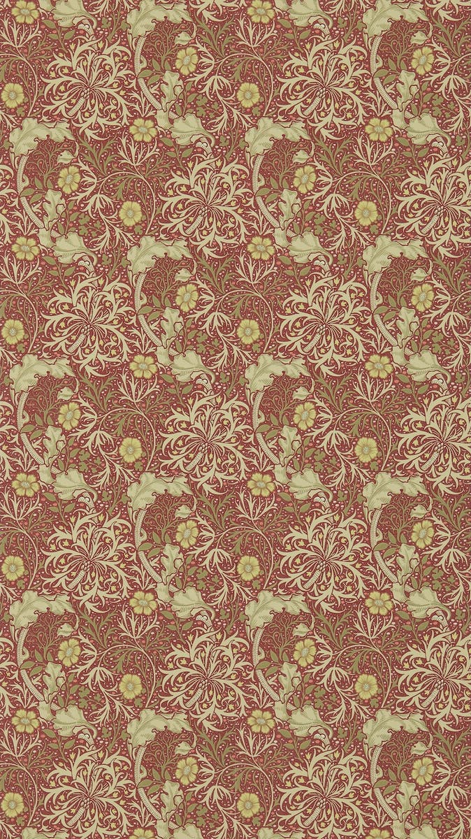 Morris & Co - Morris Seaweed Red/Gold Morris 160th Anniversary
