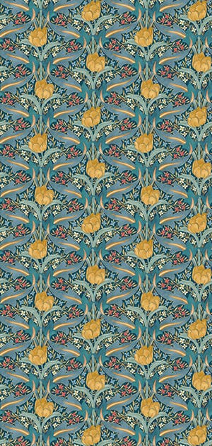 GP&J Baker - Brantwood Tulip & Jasmine Teal BW45104-2