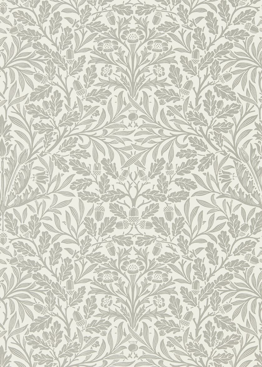 Morris & Co - Pure Acorn Ecru/Pewter Morris Pure Wallpapers