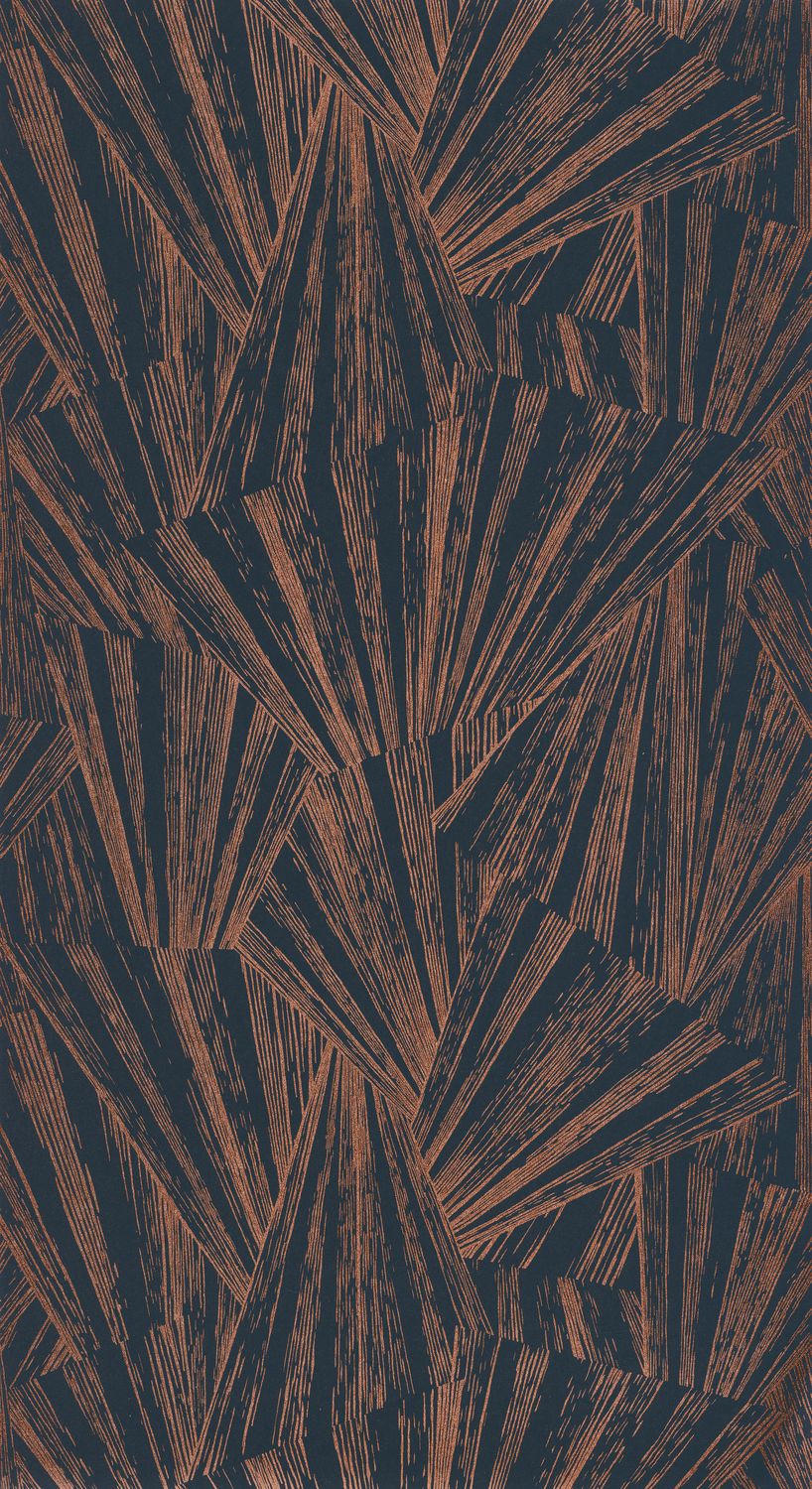 Casadeco - 1930 Eclat Foil Bleu/Cuiv 1930