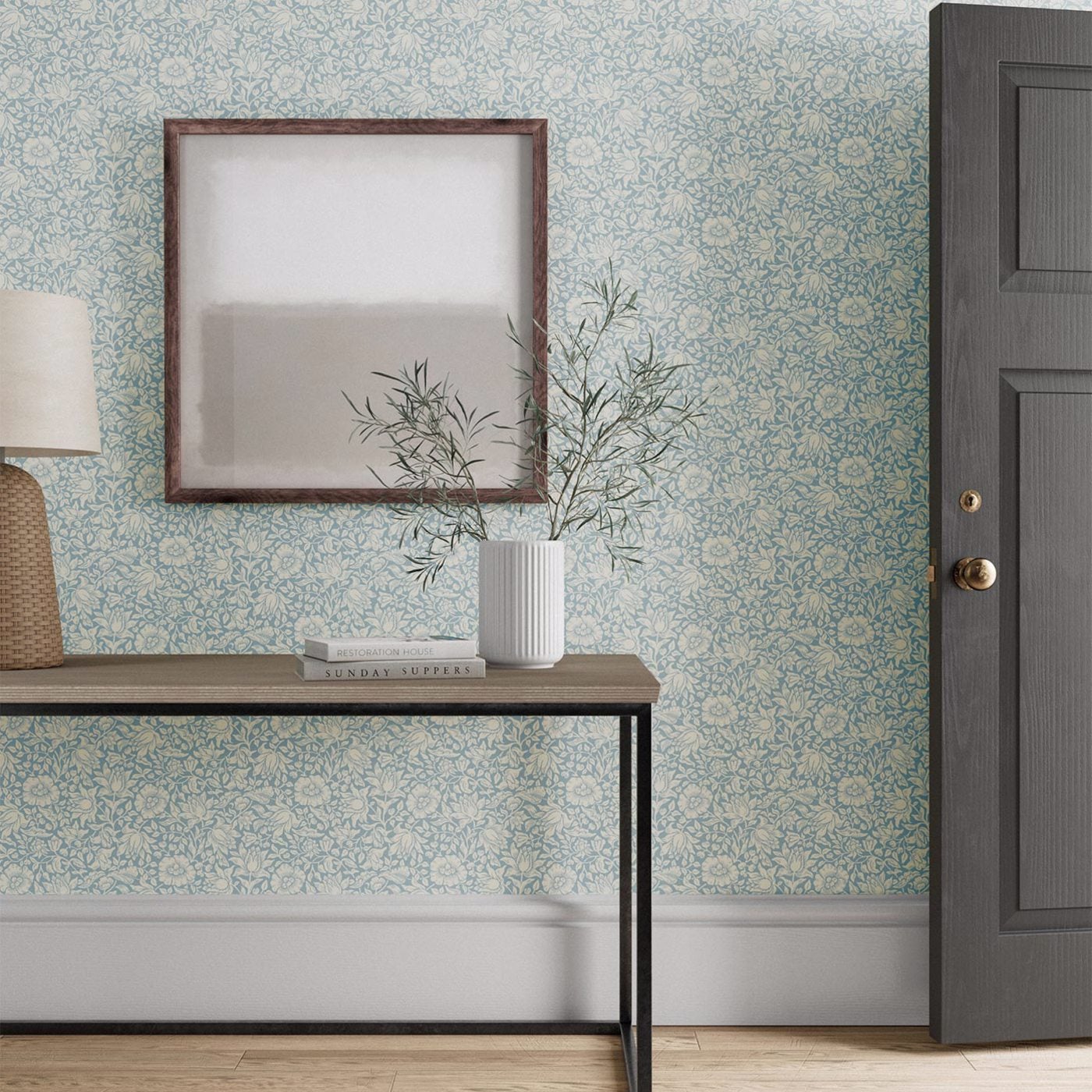 Morris & Co - Mallow Powder Blue Simply Morris Wallpapers