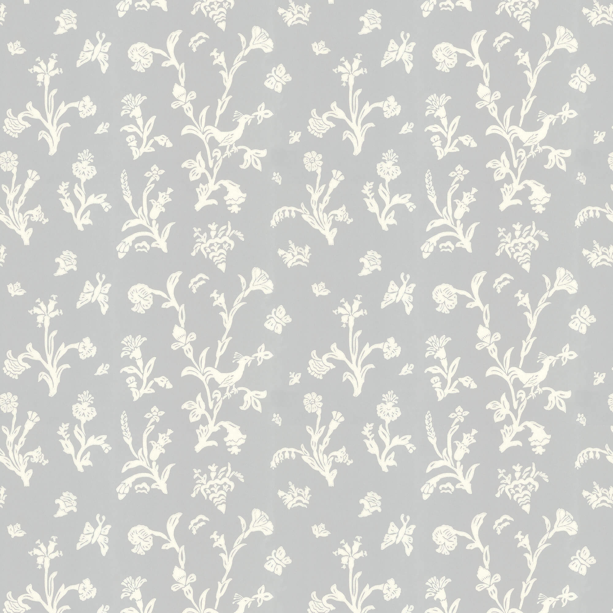 Lim & Handtryck - Fågelblå - Blå/Vit K38-46