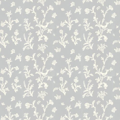 Lim & Handtryck - Fågelblå - Blå/Vit K38-46