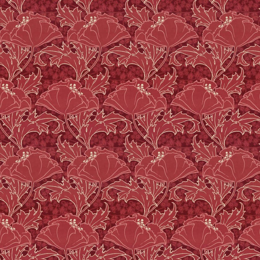 Lim & Handtryck - Berlin - Röd/Guld x101-30