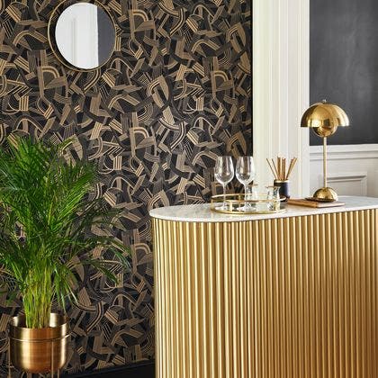 Casadeco - Music Hall Noir Dore Twenties