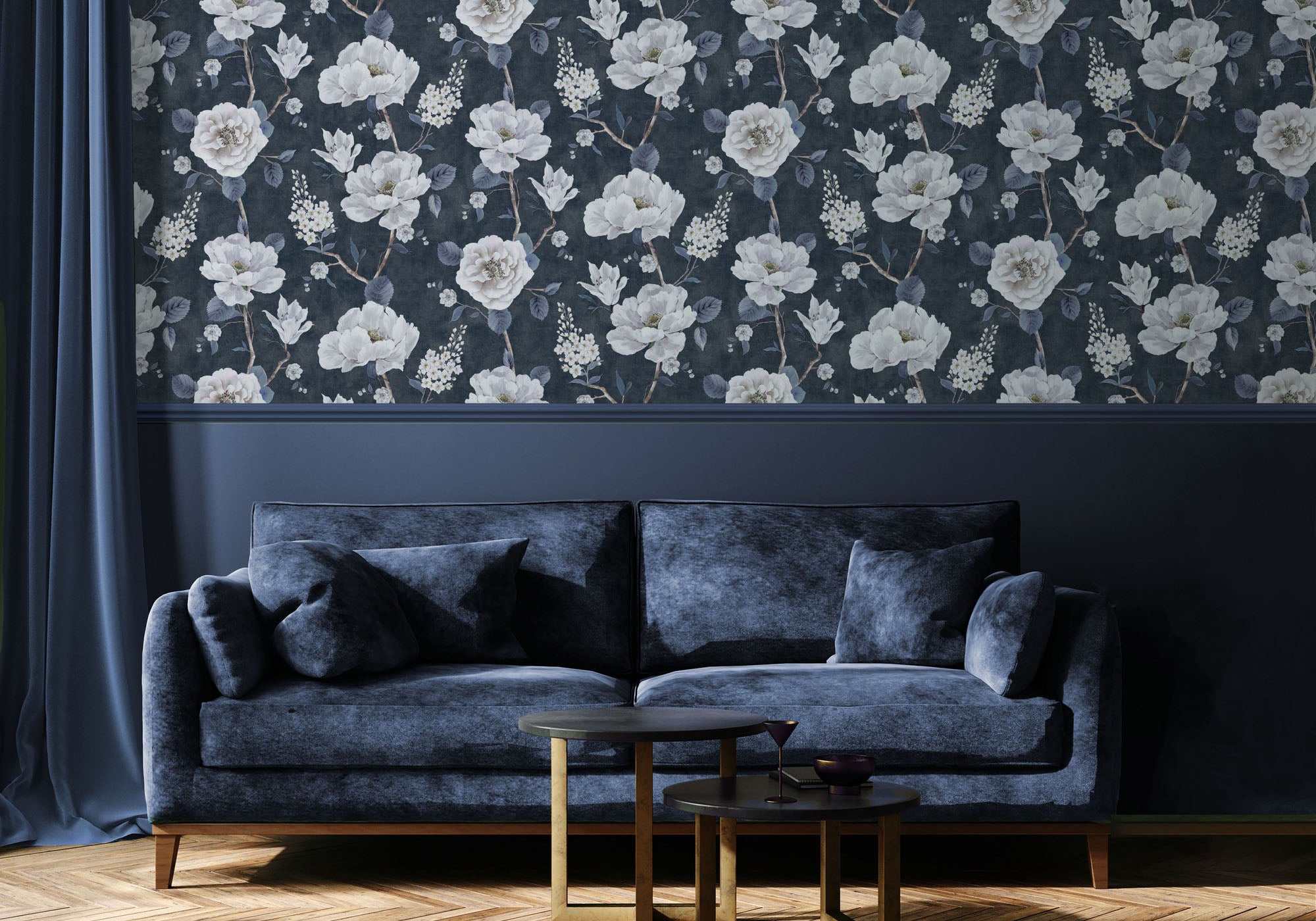 Ashley Floral Navy