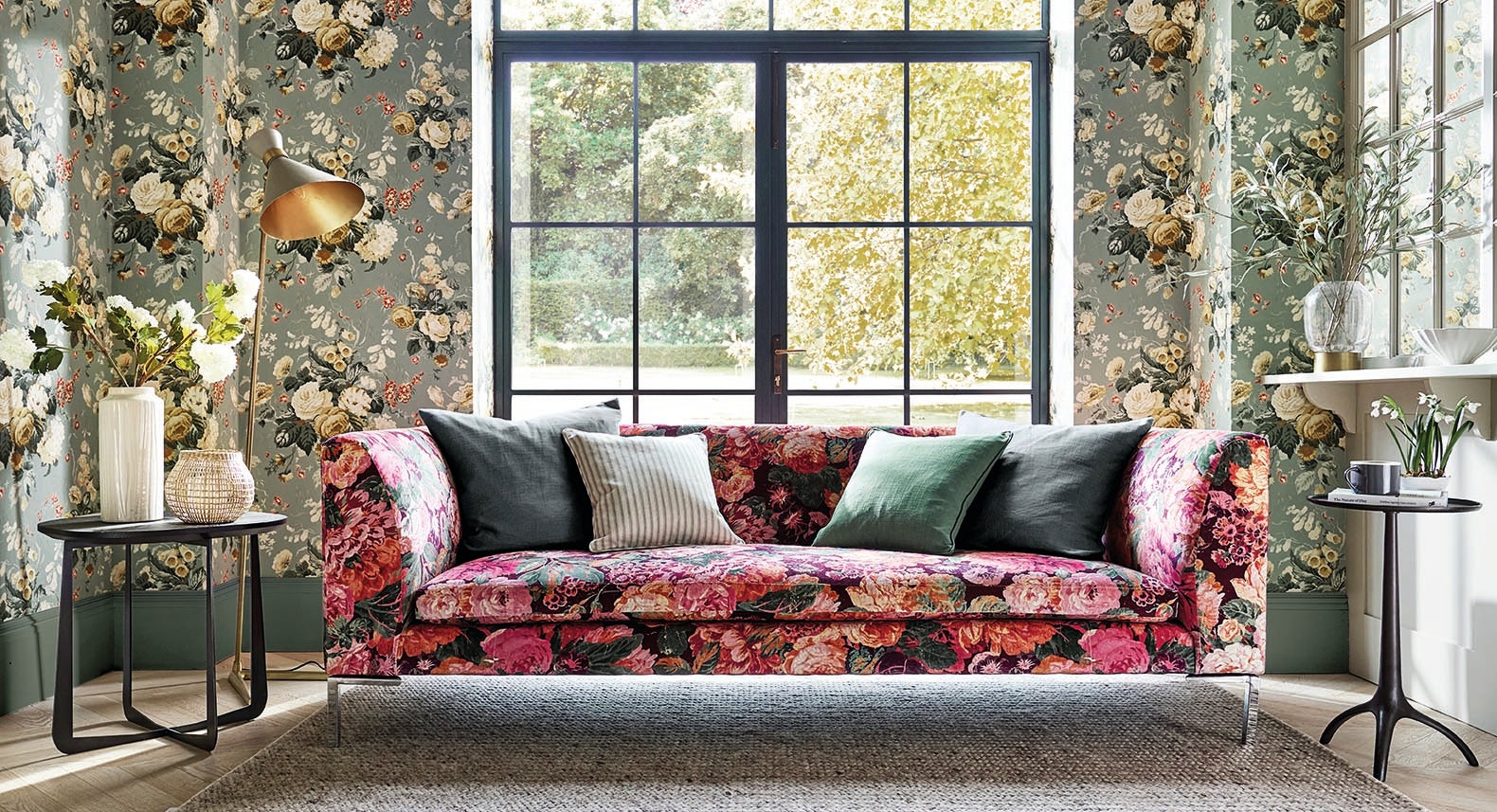 Sanderson - Stapleton Park Sage/Honey Sanderson One Sixty Wallp