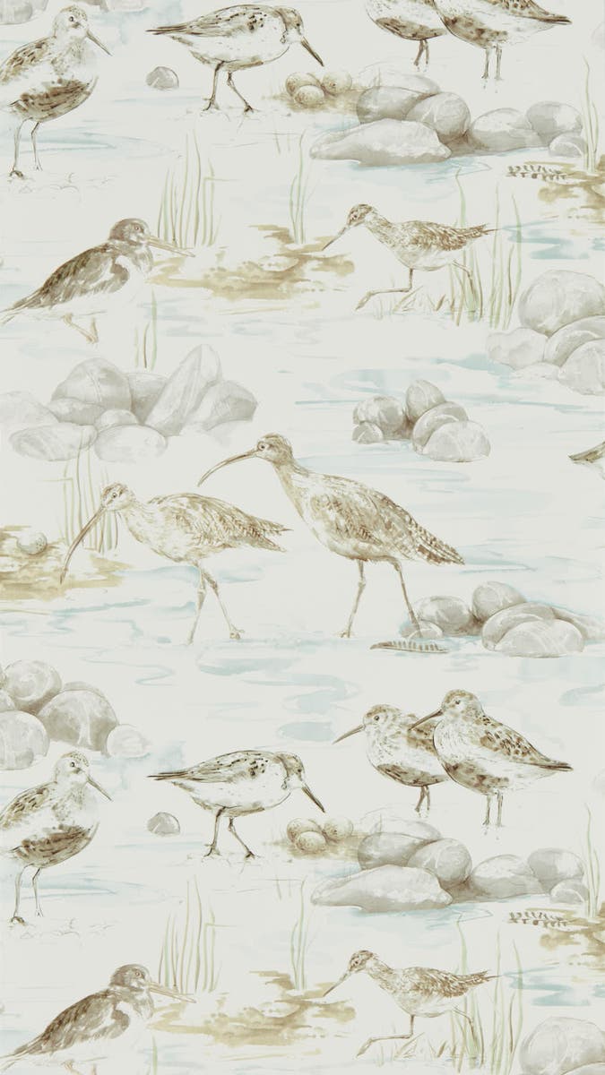 Sanderson - Estuary Birds Mist/Ivory Embleton Bay Wallpapers