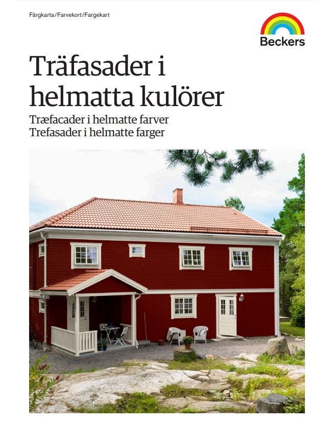 Färgkarta Träfasader i helmatta kulörer