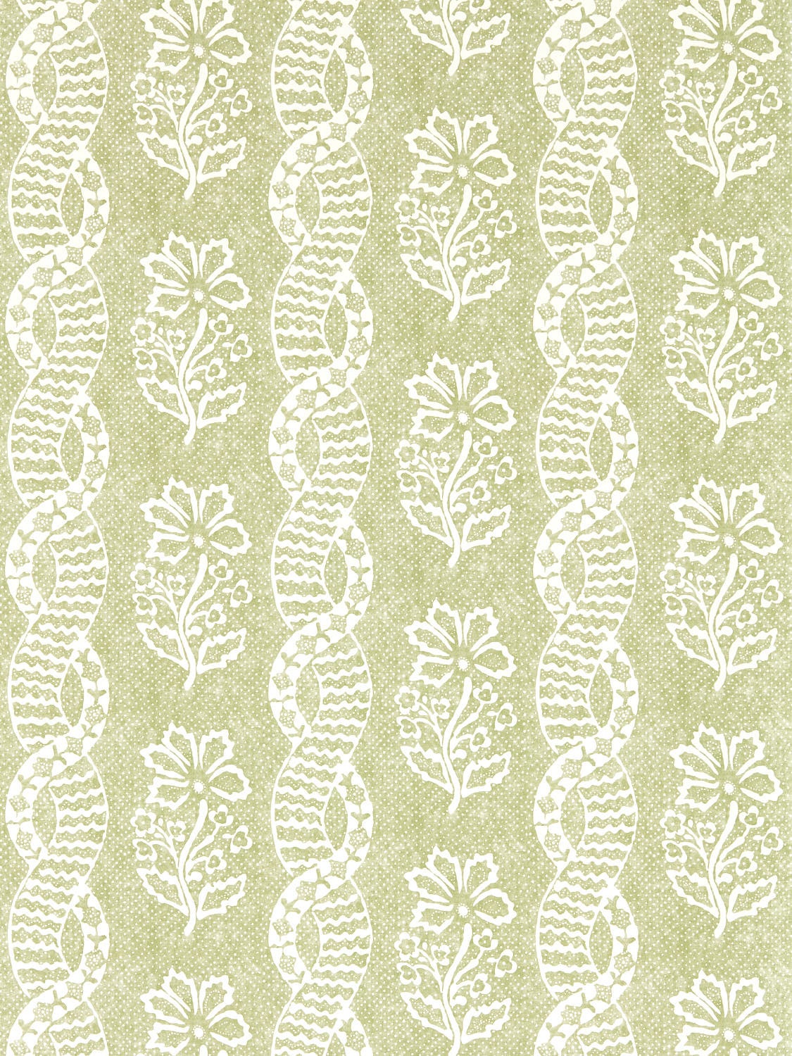 Zoffany - Dabu Stripe Pale Olive Indienne Wallcoverings